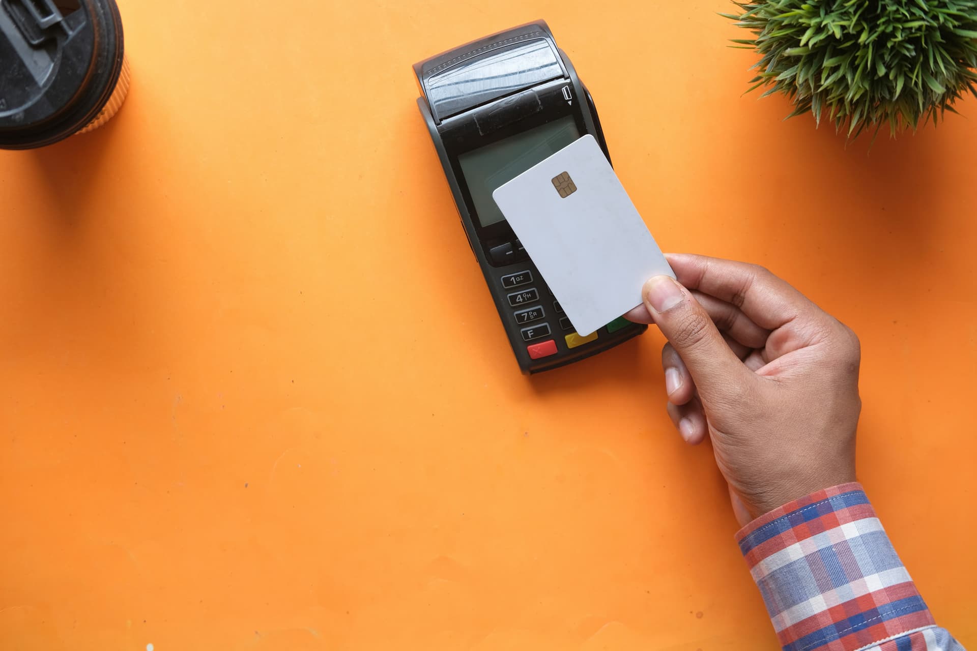 A card tapped at a point-of-sale terminal